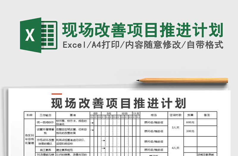 2021年現場改善項目推進計劃