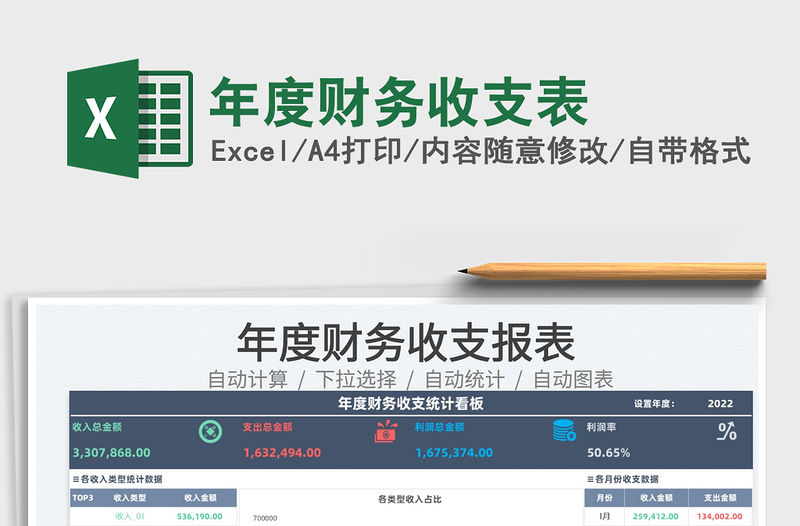 2022年度財務(wù)收支表免費下載