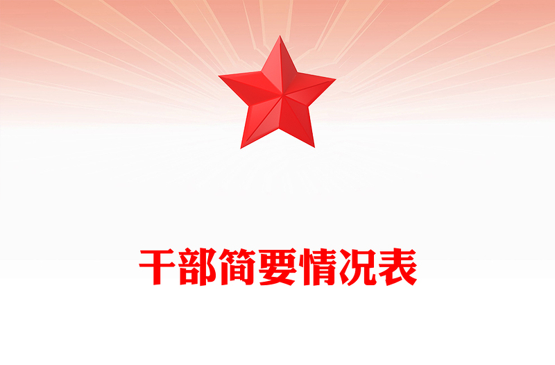 干部簡(jiǎn)要情況表