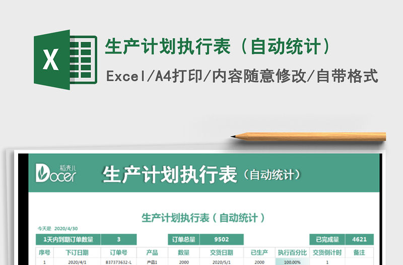 2021年生產計劃執行表（自動統計）