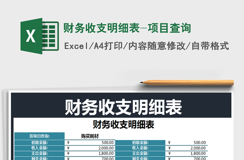 2021年财务收支明细表-项目查询