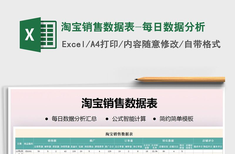 2021年淘寶銷售數(shù)據(jù)表-每日數(shù)據(jù)分析