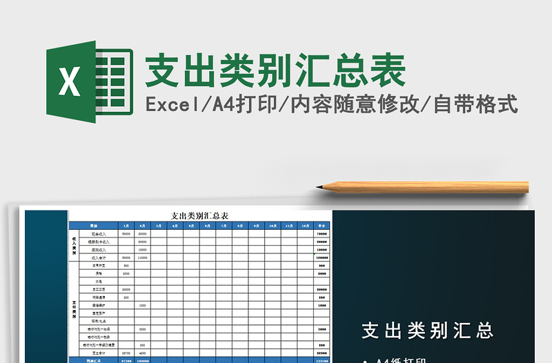 2021年支出類別匯總表