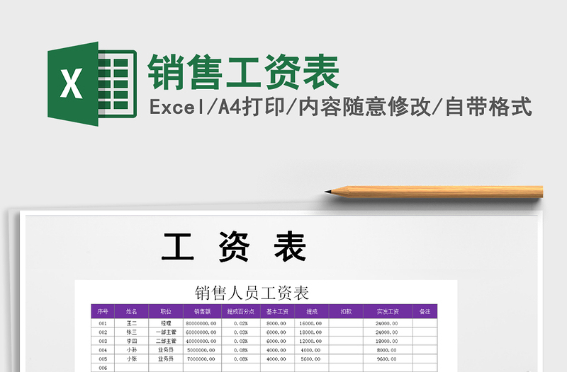 2021年銷售工資表