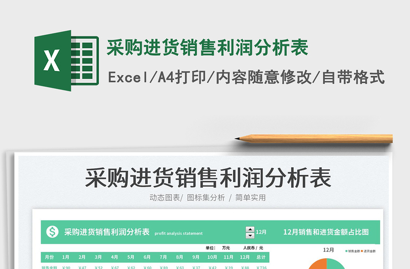 2023采購(gòu)進(jìn)貨銷售利潤(rùn)分析表免費(fèi)下載