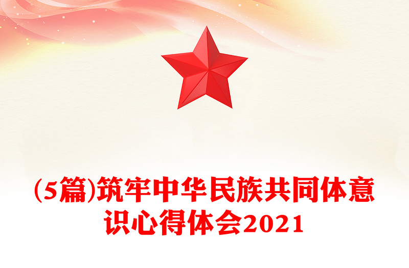 (5篇)筑牢中華民族共同體意識(shí)心得體會(huì)2021