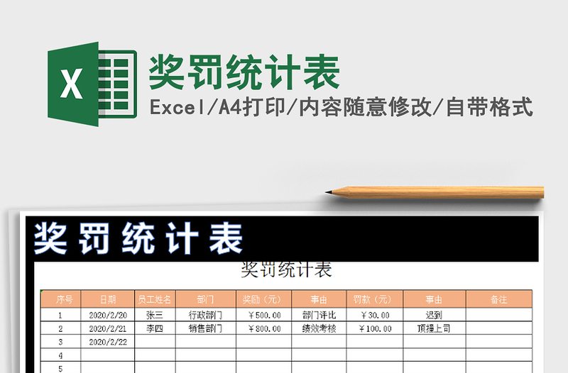 2021年獎罰統(tǒng)計(jì)表