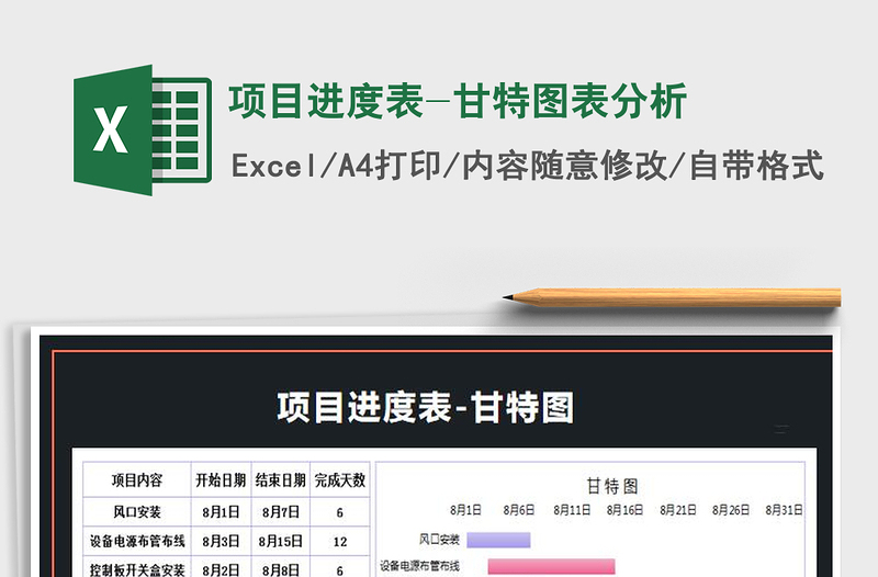 2021年項(xiàng)目進(jìn)度表-甘特圖表分析