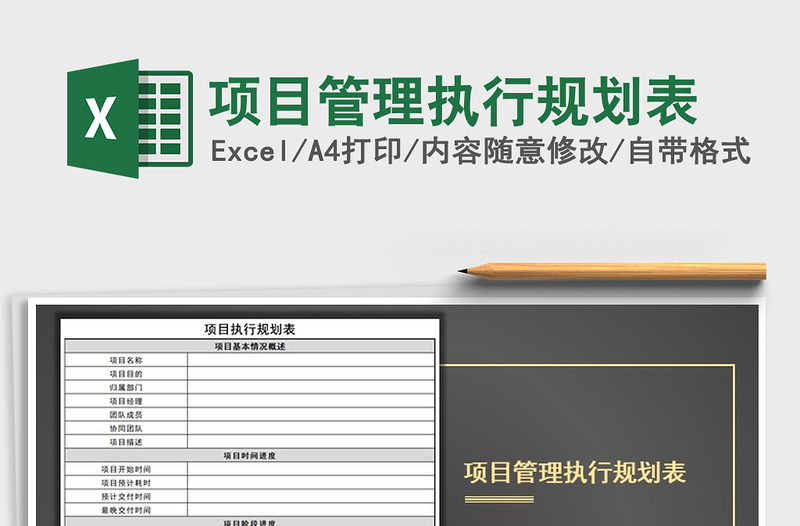 2021年項目管理執(zhí)行規(guī)劃表