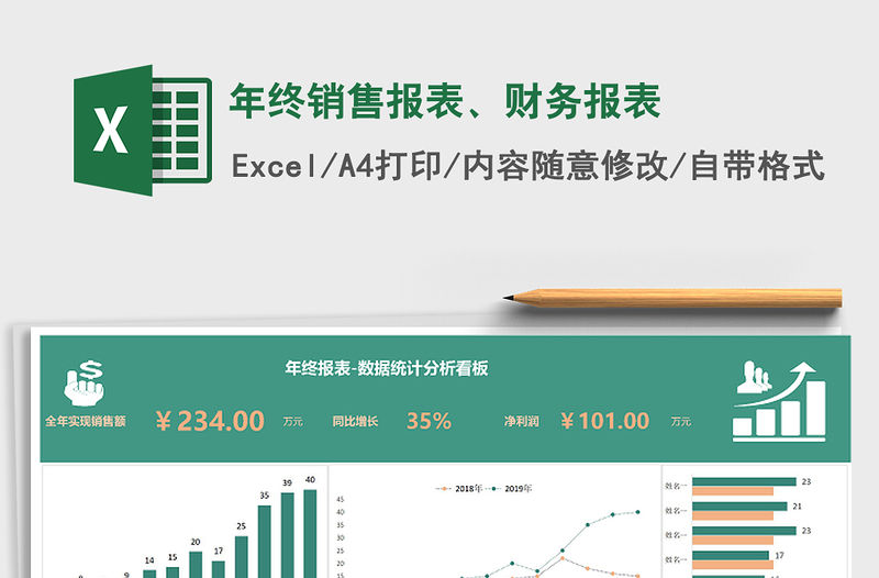 2021年年終銷售報表、財務報表