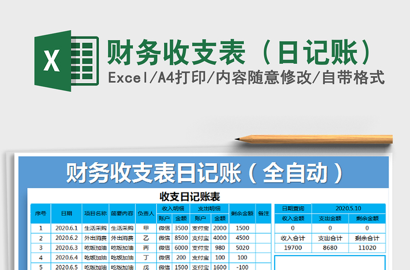 2021年財(cái)務(wù)收支表(日記賬)