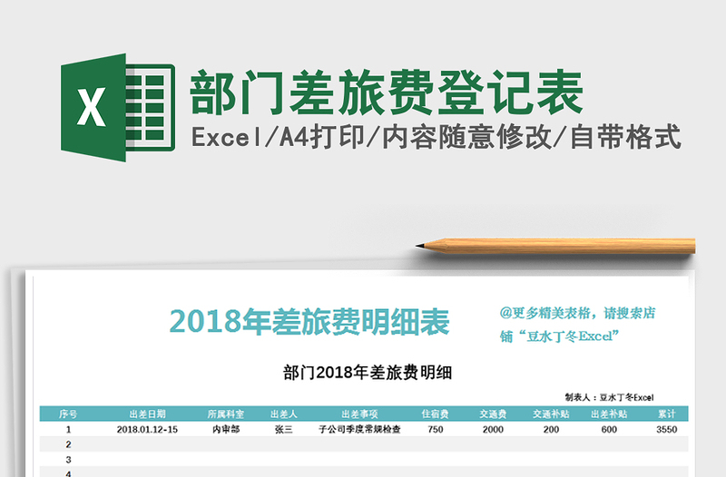2021年部門(mén)差旅費(fèi)登記表免費(fèi)下載