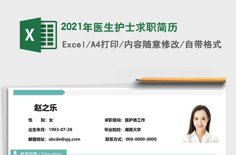 2021年醫生護士求職簡歷