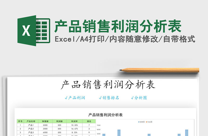 2021年產品銷售利潤分析表