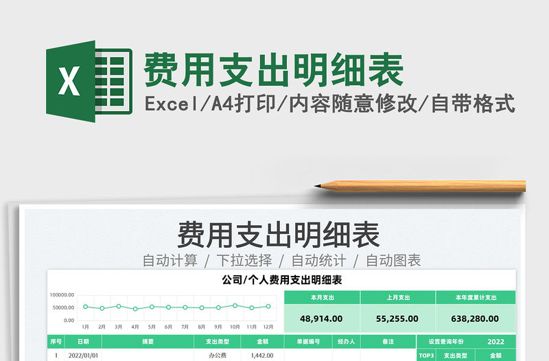 2022費(fèi)用支出明細(xì)表免費(fèi)下載