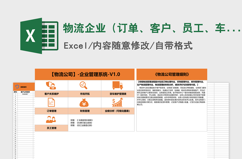 2021年物流企业（订单、客户、员工、车辆管理、业绩分析）