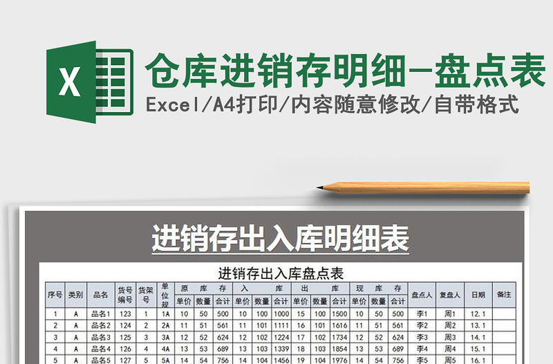 2021年倉庫進銷存明細-盤點表