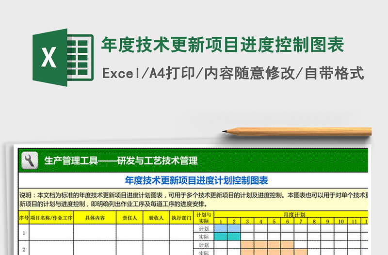 2021年年度技术更新项目进度控制图表