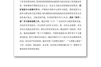 履行全面從嚴(yán)治黨責(zé)任述職報告