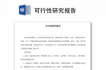 可行性研究報(bào)告