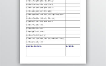 標準的面試結果評價表