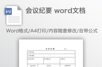 会议纪要 word文档