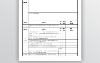 行政人事管理績效考核表