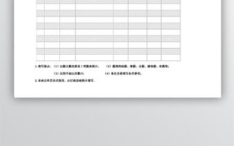 月度考勤統計表模板