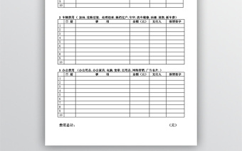 公司費(fèi)用月支出明細(xì)表