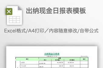 2022出纳现金日报表