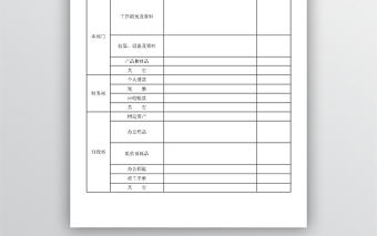 員工離職交接登記表