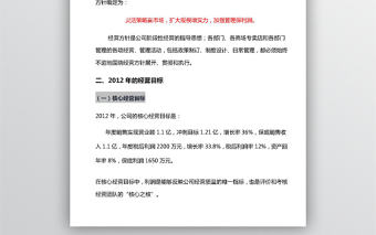 公司年度經(jīng)營計劃