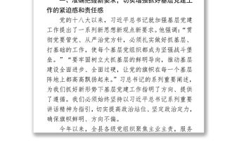 在全縣基層黨建工作重點任務推進會上的講話