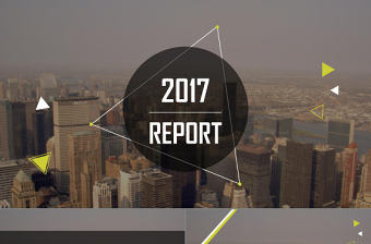 2017唯美城市風景年終匯報PPT模板