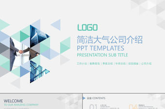 藍色大氣公司企業(yè)簡介PPT動態(tài)模板