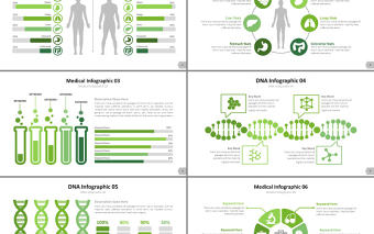 綠色微立體醫療衛生醫院工作匯報總結PPT模板