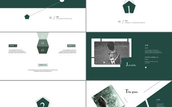 創(chuàng)意極簡形狀線條PPT模板