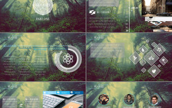 清新唯美夢幻森林PPT模板