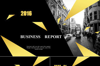 時(shí)尚黃黑色歐美雜志風(fēng)PPT模板