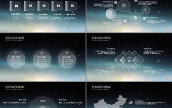 2017精細完美圈圈星空商務工作匯報PPT