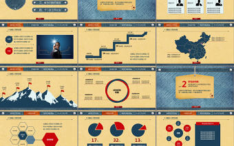 牛仔質感-個性化簡約動態商務PPT