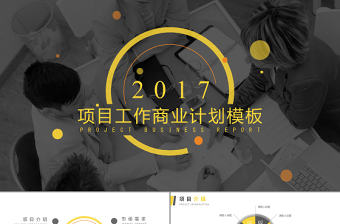 2017簡潔大氣商務匯報創業計劃PPT模板