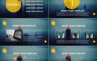 簡約歐美風商務工作計劃PPT模板