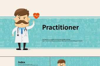 精美卡通医生版医疗通用PPT模板