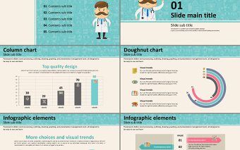 精美卡通医生版医疗通用PPT模板