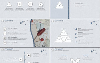 大氣舒適布藝紋理商務報告PPT模板