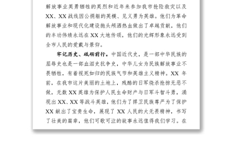 在祭掃烈士陵園活動上的講話(范文)