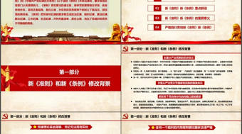 中國共產黨新版準則條例學習黨課教育ppt