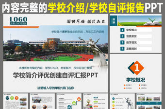 學校簡介中小學文明校園評優自評報告PPT