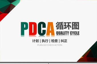 PDCA循環圖PPT模板企業質量管理案例